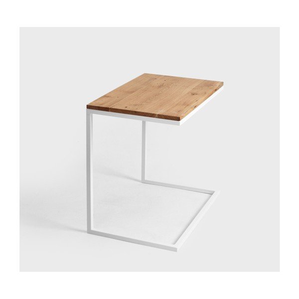 Lupe tömör tölgyfa asztal, fehér lábbal - CustomForm-image-4