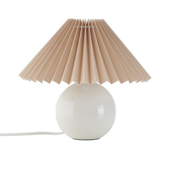 Bézs-krémszínű textil asztali lámpa (magasság 22 cm) Mimmi – Ellos Home