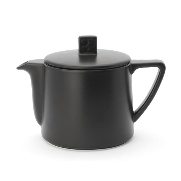 Lund fekete kerámia teáskanna szűrővel szálas teához, 500 ml - Bredemeijer