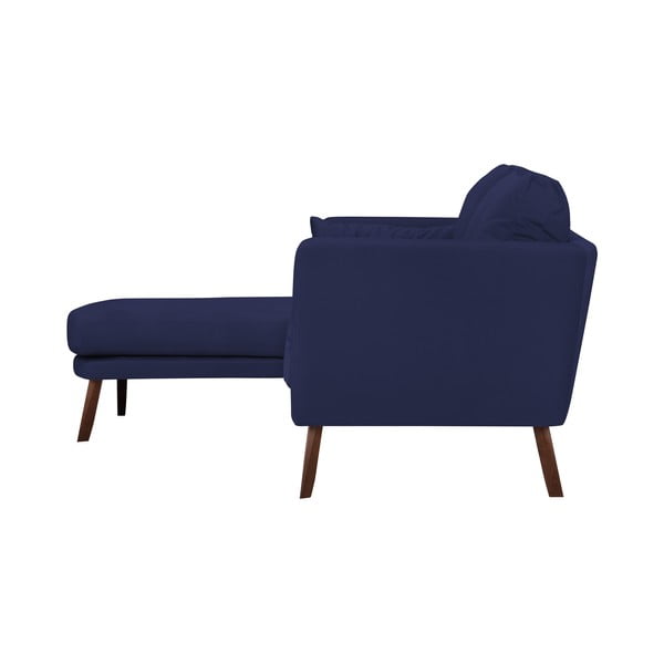 Elena tengerészkék háromszemélyes kanapé, bal oldali fekvőfotellel - Mazzini Sofas-image-4