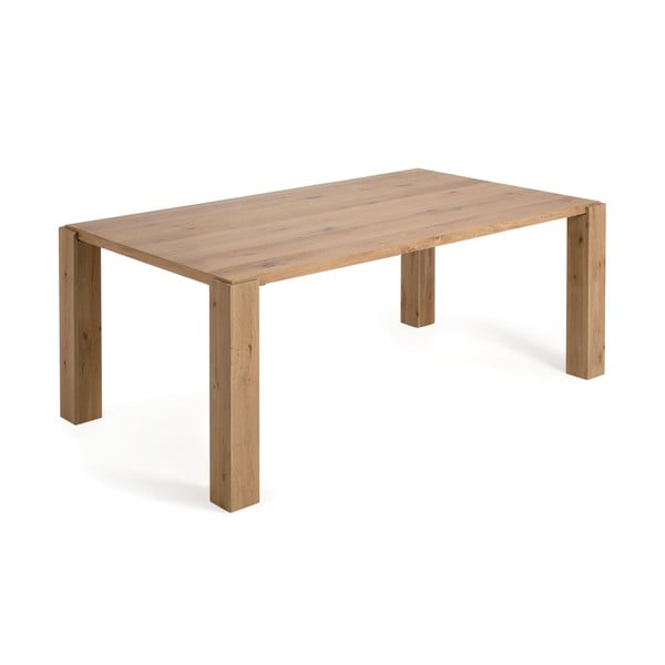 Étkezőasztal tölgyfa dekorral 100x200 cm Deyanira – Kave Home