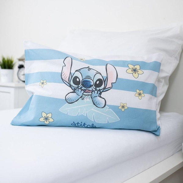 Világoskék pamut gyerek ágyneműhuzat babaágyhoz 100x135 cm Lilo & Stitch "Tropical Hugs" – Jerry Fabrics-image-2