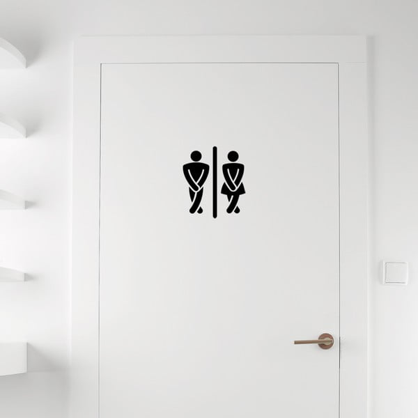 Man / Woman Restrooms matrica, 15 x 15 cm - Ambiance