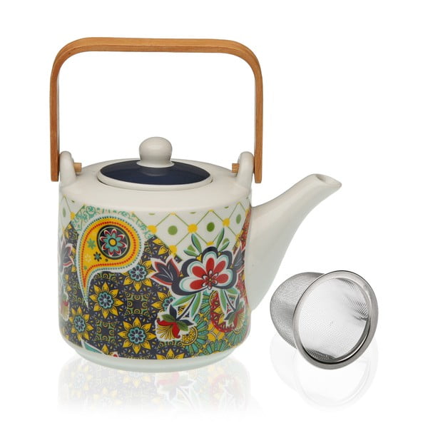 Giardino porcelán teáskanna, teaszűrővel - Versa