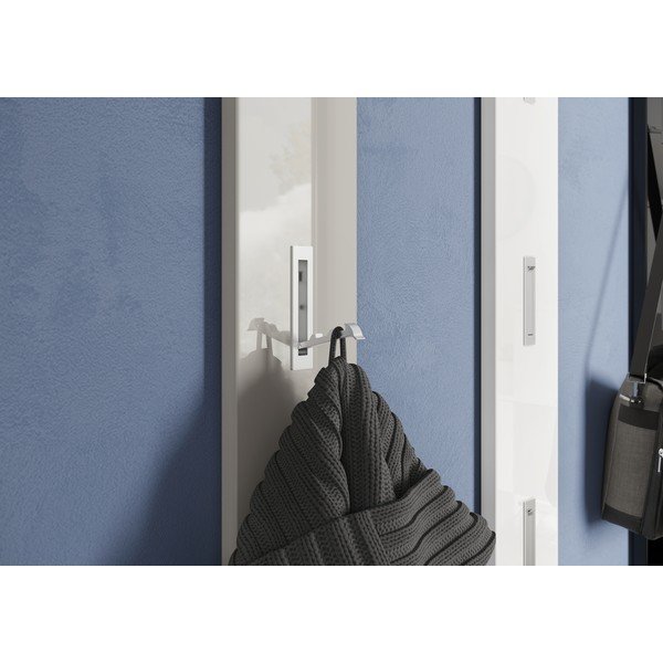 Krémszínű fényes fali fogas 15 cm – Germania-image-2