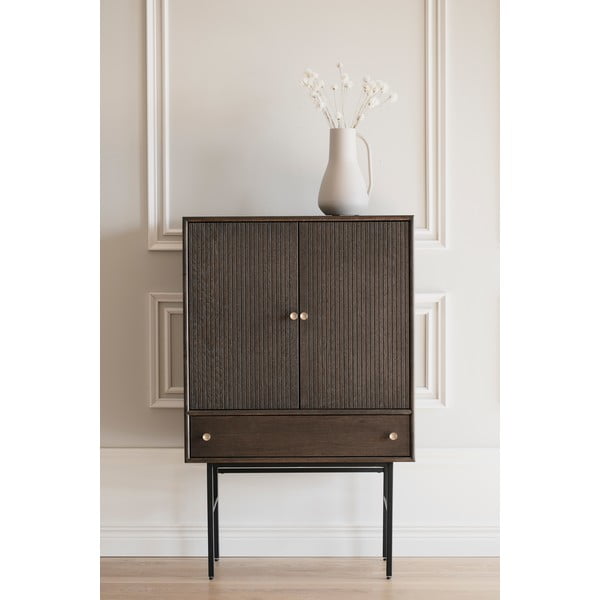 Clearbrook barna tölgyfa furnér komód, szélesség 79 cm - Rowico-image-1