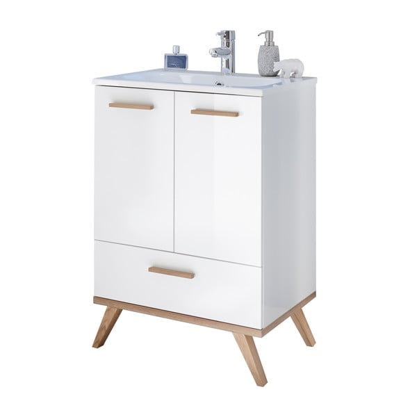 Fehér szekrény mosdókagyló nélkül 61x88 cm Set 923 - Pelipal-image-2