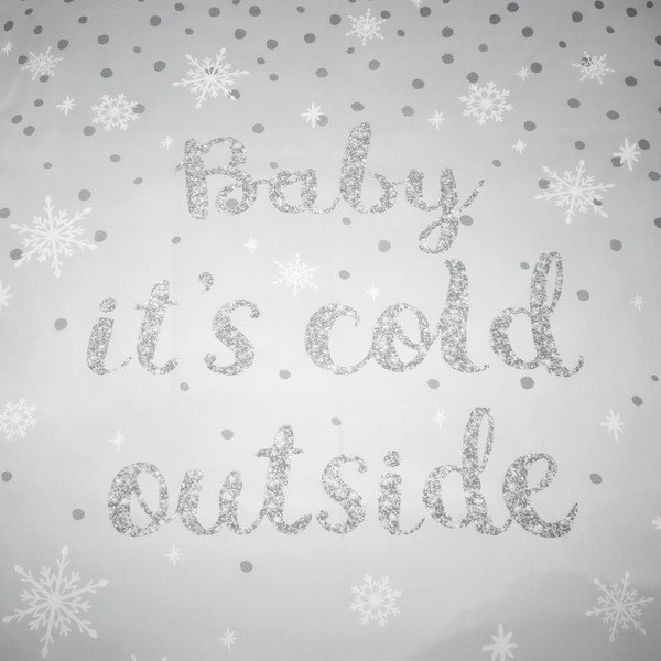 Fehér-világosszürke egyszemélyes ágyneműhuzat 135x200 cm Baby It's Cold Outside – Catherine Lansfield-image-4