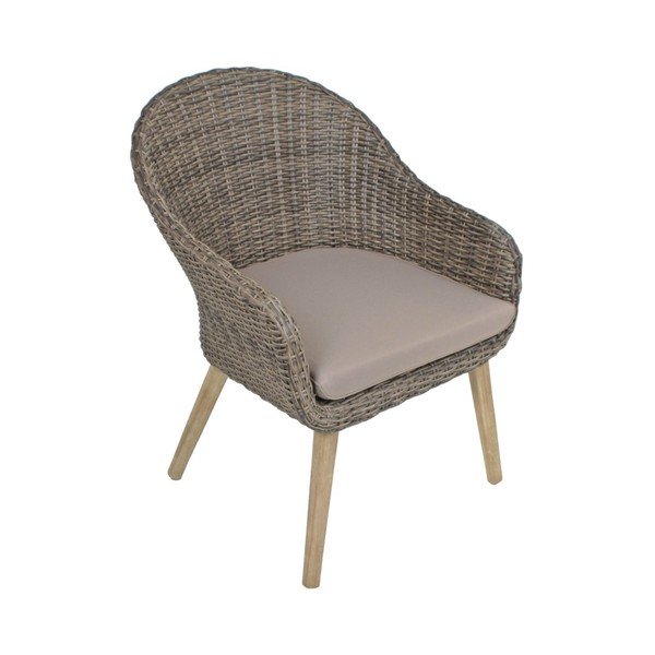 Barna tömörfa kerti fotel Pueblo – Garden Pleasure-image-4