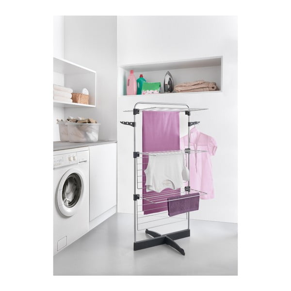 Szürke-ezüstszínű ruhaszárító 22 m Thunder – Metaltex-image-3