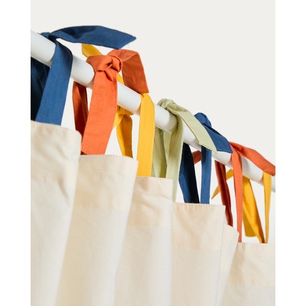 Krémszínű pamut gyerek függöny 135x270 cm Zelda – Kave Home-image-2