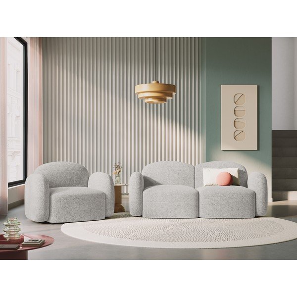 Világosszürke fotel Blair – Micadoni Home-image-1