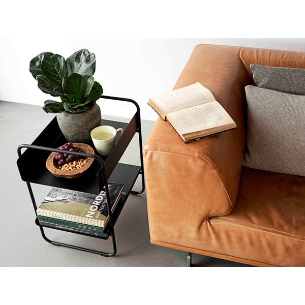 Fekete fém konzolasztal 36x48 cm A-Console – Zone-image-3
