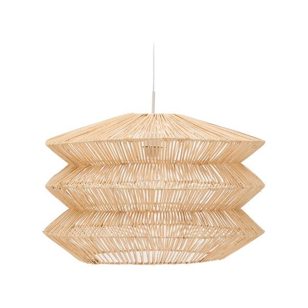 Natúr színű függőlámpa rattan búrával Dakit – Kave Home