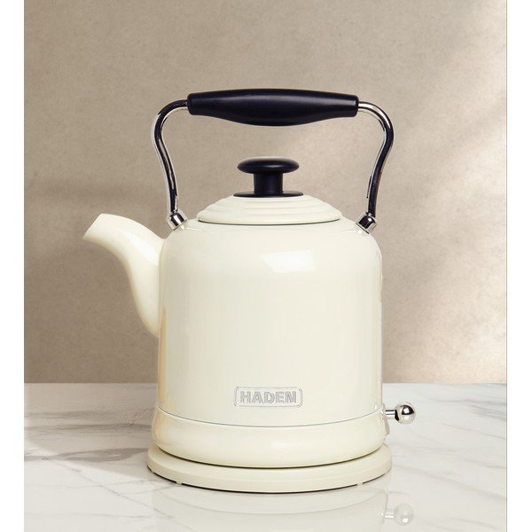 Krémszínű rozsdamentes acél vízforraló 1,5 l Highclere – Haden-image-1
