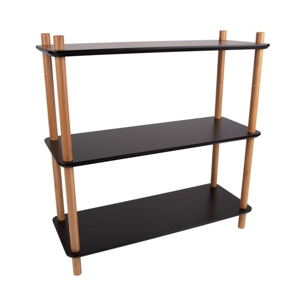 Cabinet Simplicity fekete polc bambusz lábakkal, 80 x 82,5 cm - Leitmotiv-image-2