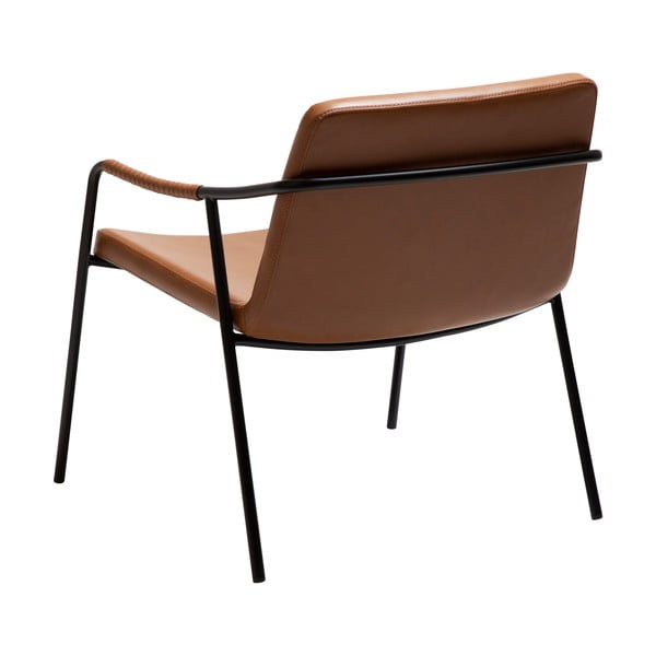 Barna bőrutánzat fotel Boto – DAN-FORM Denmark-image-4