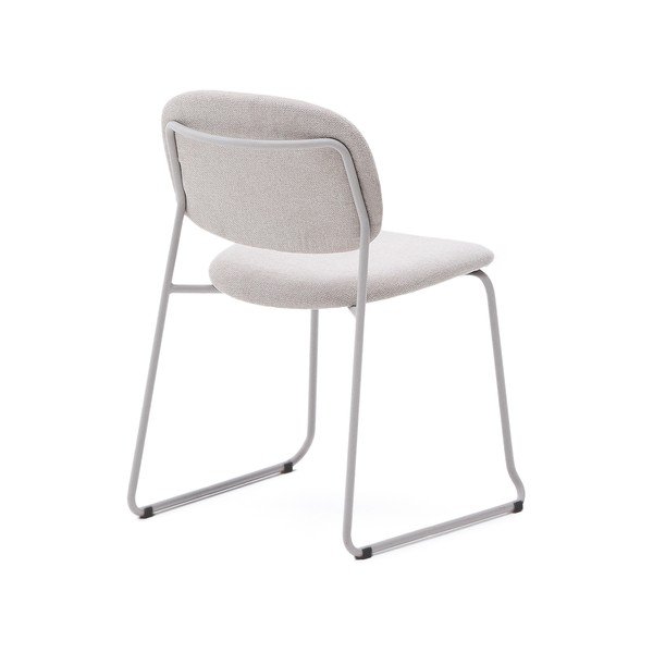 Bézs fém rakásolható étkezőszék Meli – Kave Home-image-4