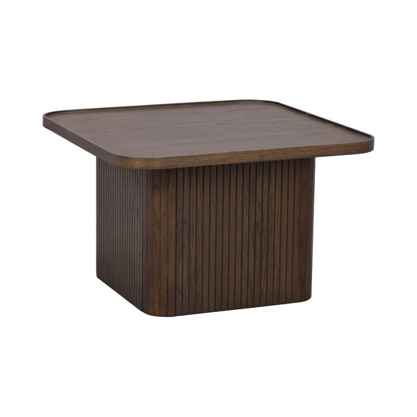 Sötétbarna dohányzóasztal tölgyfa dekorral ø 60 cm Sullivan – Rowico-image-2