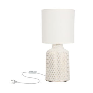 Krémszínű asztali lámpa textil búrával (magasság 32 cm) Iner – Candellux Lighting