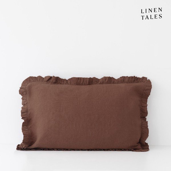 Len párnahuzat 50x60 cm Chocolate – Linen Tales