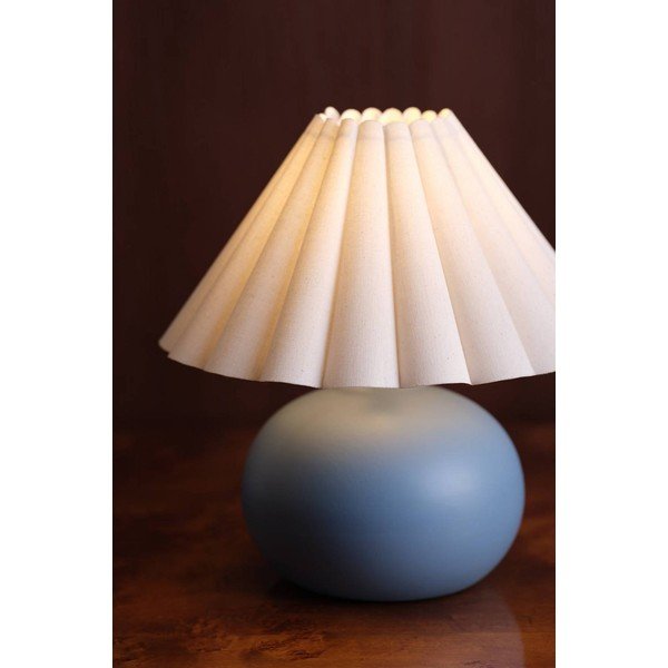 Fehér-kék kerámia asztali lámpa (magasság 34 cm) Crasso – Jotex-image-1