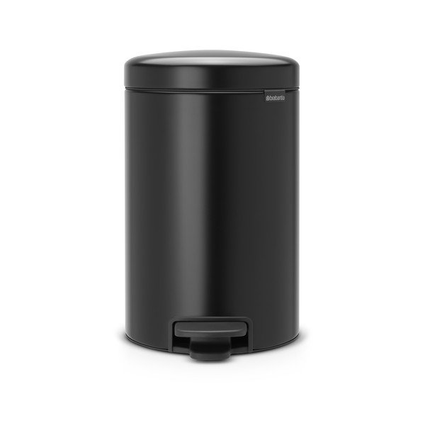 Matt fekete acél pedálos szemetes 12 l NewIcon – Brabantia