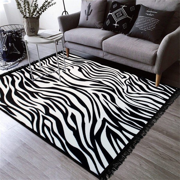 Doube Sided Rug Zebra kétoldalas mosható szőnyeg, 120 x 180 cm - Kate Louise-image-4