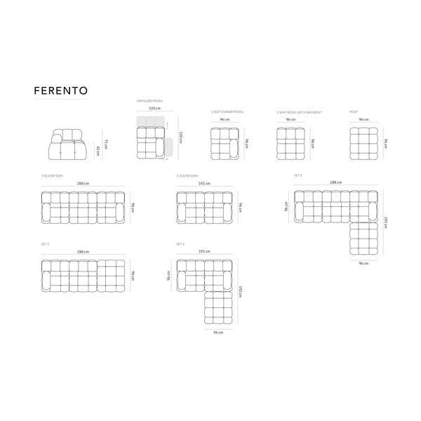 Világosszürke lábtartó Ferento – Cosmopolitan Design-image-4