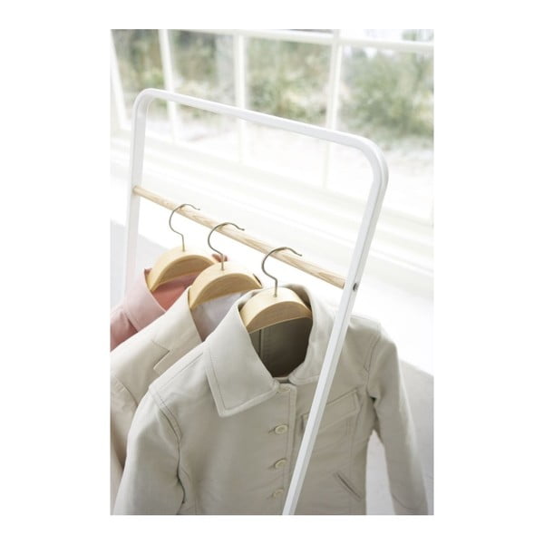 Fehér fém ruhatartó állvány Tower – YAMAZAKI-image-3