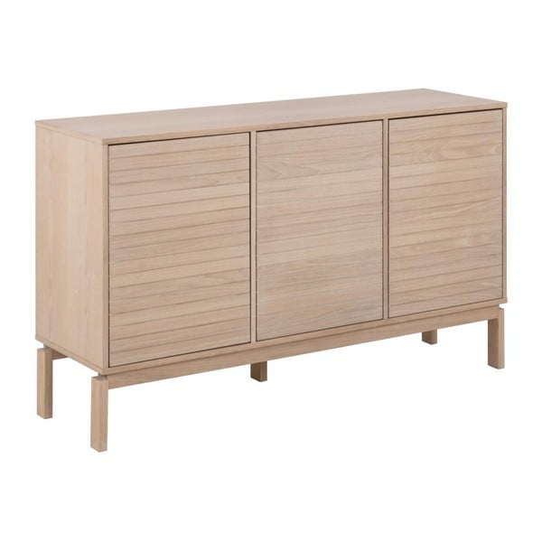 Natúr színű alacsony komód tölgyfa dekorral 135x80 cm Linley – Actona-image-2