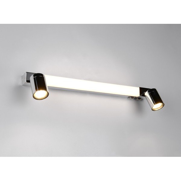 Fényes ezüstszínű LED fali lámpa Enrico – Trio-image-1