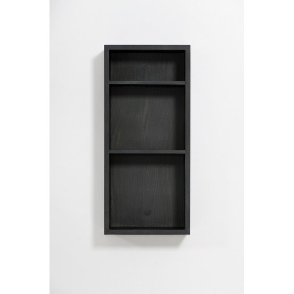 Slimfit fekete tölgyfa fali fürdőszoba szekrény - Wireworks-image-4