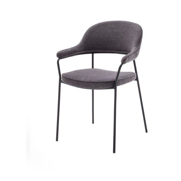 Sötétszürke karfás étkezőszék Kindersley – Unique Furniture