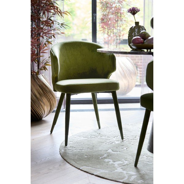 Zöld kárpitozott étkezőfotel szett 2 db-os Kosaka – Light & Living-image-1