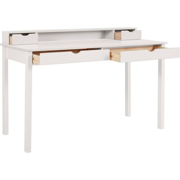 Gava fehér borovi fenyő íróasztal polccal - Støraa-image-2