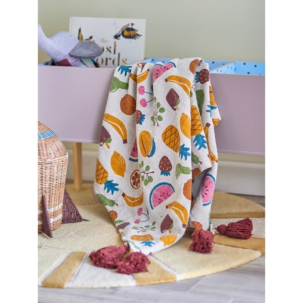 Újrahasznosított pamut gyerek takaró 130x160 cm Fruitta – Bloomingville Mini-image-1