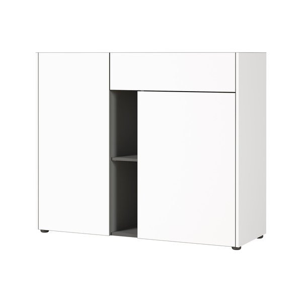 Veluva fehér komód, szélesség 112 cm - Germania-image-1