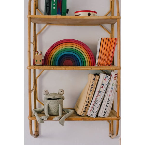 Zöld textil játéktároló kosár ø 15x15 cm Mini Fred the Frog – Lorena Canals-image-1