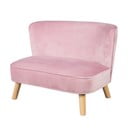 Világos rózsaszín bársony gyerek kanapé 70 cm Lil Sofa – Roba