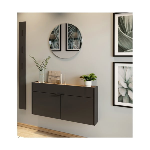 Antracitszürke-natúr színű előszoba bútor Ameca – Germania-image-2