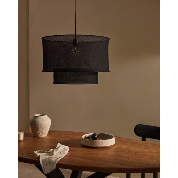 Fekete lámpabúra ø 60 cm Mariela – Kave Home-image-1