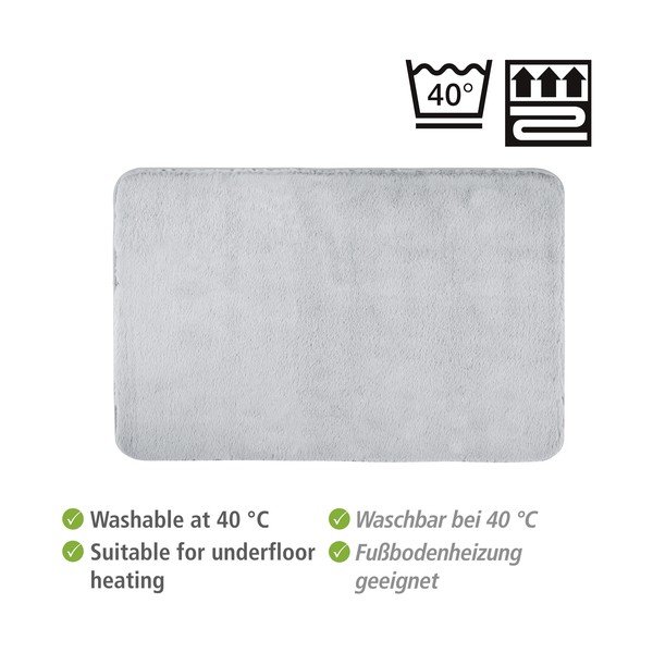 Világosszürke textil fürdőszobai kilépő 50x80 cm Saravan – Wenko-image-4