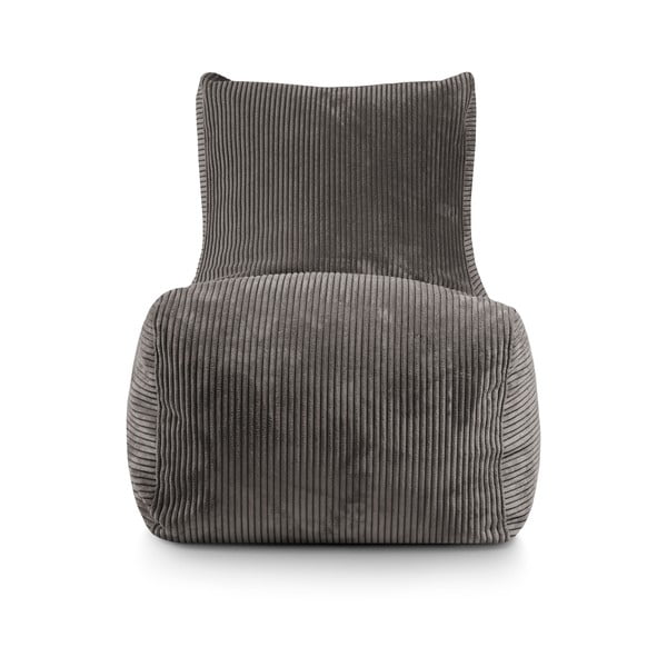 Világosszürke kordbársony babzsákfotel Lounge – SLOWDOWN-image-2