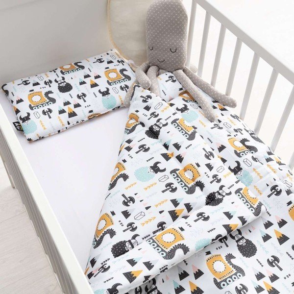 Fehér babaágynemű szett Sweet Dreams - Yellow Tipi-image-1