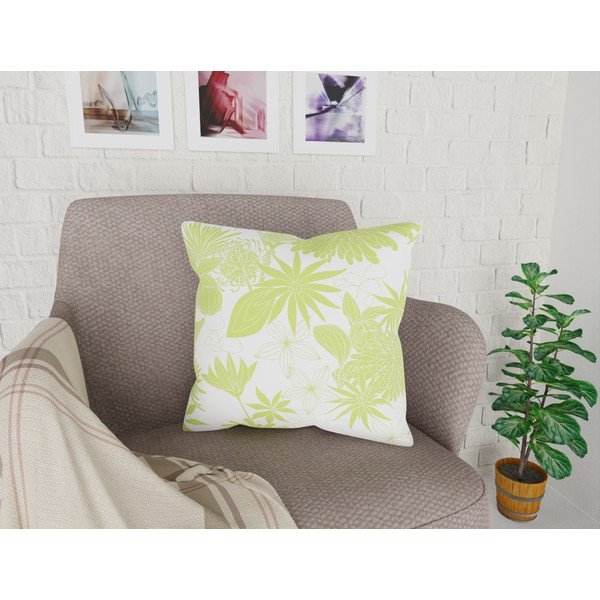 Jungle Verde lime zöld-fehér párnahuzat, 43 x 43 cm - Vitaus-image-1