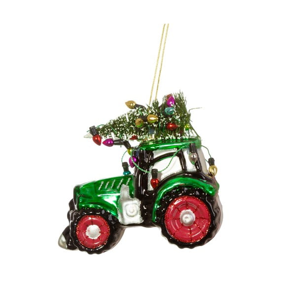 Üveg karácsonyfadísz Tractor – Sass & Belle