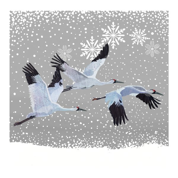 Snowfall Cranes 10 db-os papírszalvéta szett karácsonyi motívummal - PPD