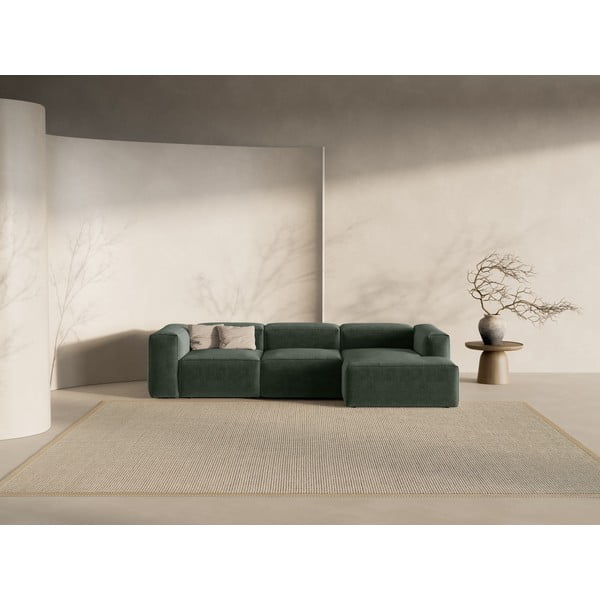 Zöld sarokkanapé (jobb oldali-heverő résszel) Bergamo – Cosmopolitan Design-image-1