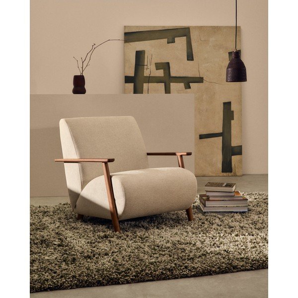 Fekete függőlámpa fa búrával ø 15 cm Amire – Kave Home-image-3